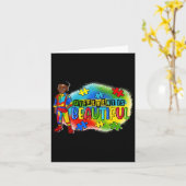 黒人自閉症は違う美しい自閉症AWA カード (黄色い花)