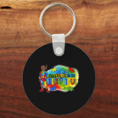 黒人自閉症は違う美しい自閉症AWA キーホルダー (正面)