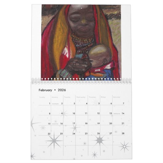 黒人芸術 カレンダー (2月 2026)