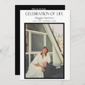 黒人葬儀お祝いプログラム予算 招待状 (正面/裏面)