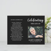 黒人葬式プログラムで白い生命のお祝い (スタンド正面)