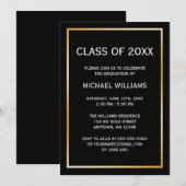 黒人金ゴールドの卒縁ど業発表 招待状 (正面/裏面)