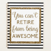 黒人金ゴールドグリッターが引退できな素晴らしい プランナー手帳 (正面)