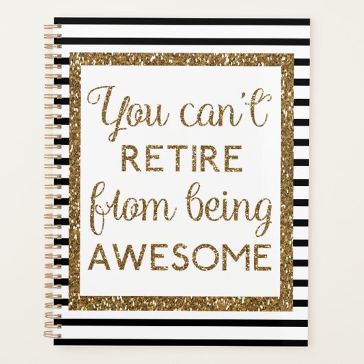 黒人金ゴールドグリッターが引退できな素晴らしい プランナー手帳 (正面)