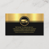 黒人金ゴールドストライプ輸送機関 名刺 (裏面)