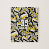 黒人金ゴールドチームが少年のバレーボールを担当する ジグソーパズル (縦)