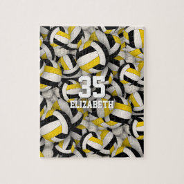 黒人金ゴールドチームが少年のバレーボールを担当する ジグソーパズル