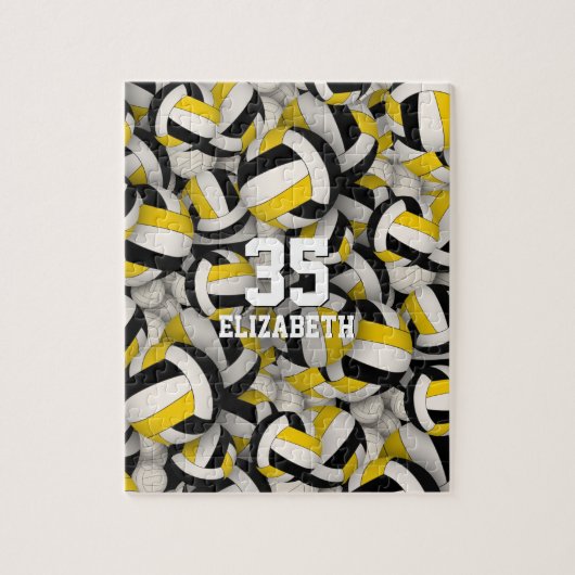 黒人金ゴールドチームが少年のバレーボールを担当する ジグソーパズル (縦)