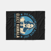 黒人雇用投票カマラハリス大統領2024フー フリースブランケット (正面(横))