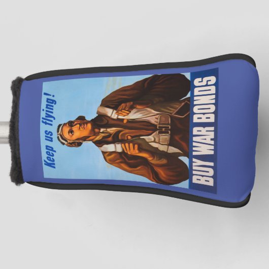 黒人飛行士：米国第2次世界大戦軍隊戦闘サービス ゴルフヘッドカバー (正面)