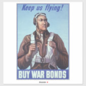 黒人飛行士：米国第2次世界大戦軍隊戦闘サービス シール (シート)