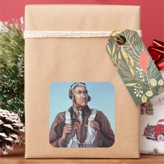 黒人飛行士：米国第2次世界大戦軍隊戦闘サービス スクエアシール (クリスマス)