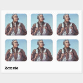 黒人飛行士：米国第2次世界大戦軍隊戦闘サービス スクエアシール (シート)