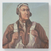 黒人飛行士:米国第2次世界大戦軍隊戦闘サービス ストーンコースター (正面)