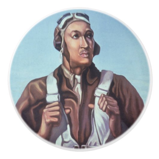 黒人飛行士：米国第2次世界大戦軍隊戦闘サービス セラミックノブ (正面)