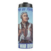 黒人飛行士:米国第2次世界大戦軍隊戦闘サービス タンブラー (正面)