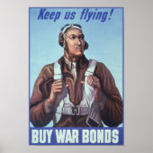 黒人飛行士：米国第2次世界大戦軍隊戦闘サービス ポスター (正面)