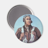 黒人飛行士：米国第2次世界大戦軍隊戦闘サービス マグネット (正面/裏面)
