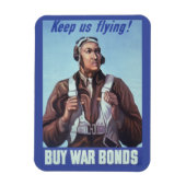 黒人飛行士：米国第2次世界大戦軍隊戦闘サービス マグネット (縦)