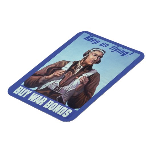 黒人飛行士：米国第2次世界大戦軍隊戦闘サービス マグネット (左側)