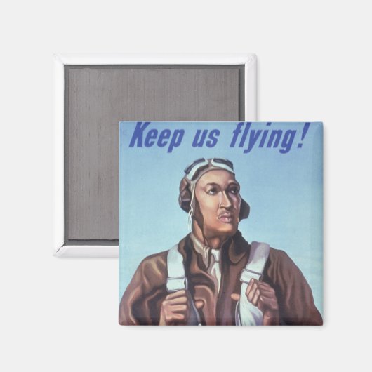 黒人飛行士：米国第2次世界大戦軍隊戦闘サービス マグネット (正面/裏面)