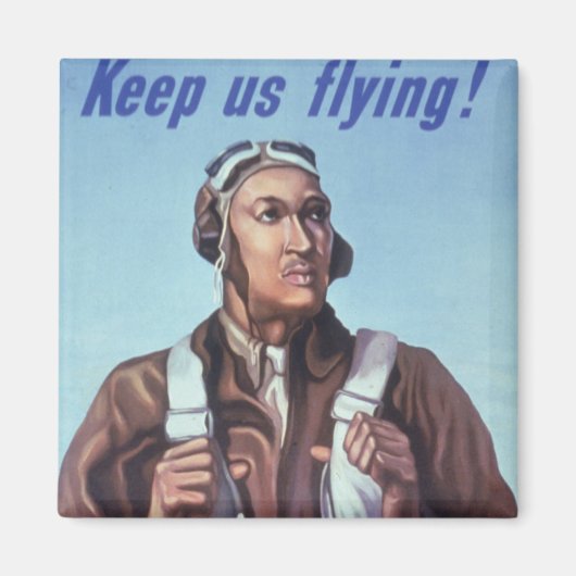 黒人飛行士:米国第2次世界大戦軍隊戦闘サービス マグネット (正面)