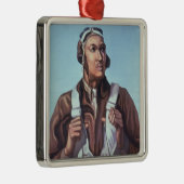 黒人飛行士:米国第2次世界大戦軍隊戦闘サービス メタルオーナメント (右)