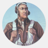 黒人飛行士:米国第2次世界大戦軍隊戦闘サービス ラウンドシール (正面)