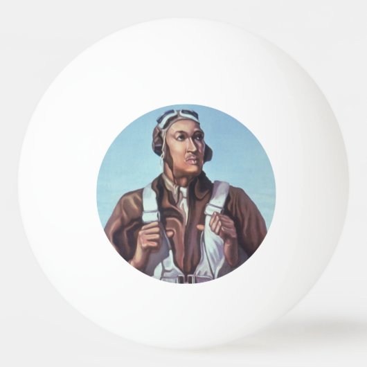 黒人飛行士:米国第2次世界大戦軍隊戦闘サービス 卓球ボール (正面)