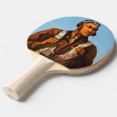 黒人飛行士:米国第2次世界大戦軍隊戦闘サービス 卓球ラケット (正面アングル)