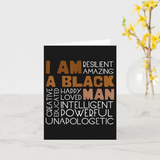 黒人黒人史感動的月だ カード (黄色い花)