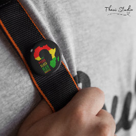 黒人黒人歴誇りを持った歴月1カ月旗 缶バッジ