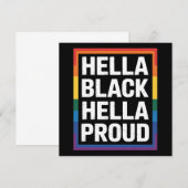 黒人LGBTQ+ 非常に誇り高い アフリカ系アメリカ人 ゲイ プライド 招待状 (正面/裏面)