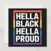 黒人LGBTQ+ 非常に誇り高い アフリカ系アメリカ人 ゲイ プライド 招待状 (正面)