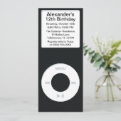 黒人MP3プレーヤーのiParty誕生パーティー 招待状 (スタンド正面)