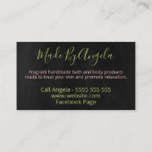 黒付き開花手作りスパ浴及び体 名刺 (裏面)