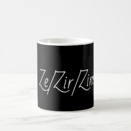 黒代名詞mug(ze/zir/zim) コーヒーマグカップ