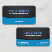 黒企業のと青 名刺 (正面/裏面)