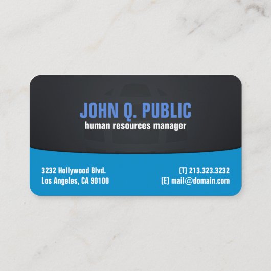 黒企業のと青 名刺 (裏面)