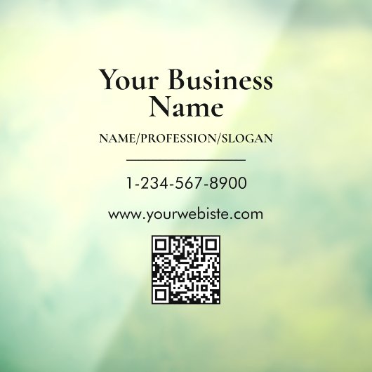 黒会社名ストアフロントQRコード連絡情報 ウィンドウサイン (シート3)