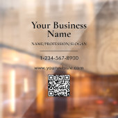 黒会社名ストアフロントQRコード連絡情報 ウィンドウサイン (シート2)