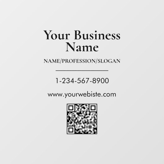 黒会社名ストアフロントQRコード連絡情報 ウィンドウサイン (シート)