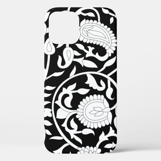 黒伝統的とwhのインディアンペイズリーパターン Case-Mate iPhoneケース (裏面)