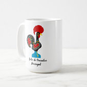 黒伝統的のバーセロスの鶏 コーヒーマグカップ (正面左)