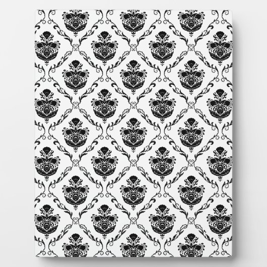 黒伝統的ダマスク フォトプラーク (正面)