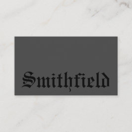 黒伝統的文字タイプ 名刺