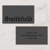 黒伝統的文字タイプ 名刺 (正面/裏面)