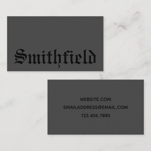 黒伝統的文字タイプ 名刺 (正面/裏面)