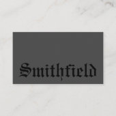 黒伝統的文字タイプ 名刺 (正面)