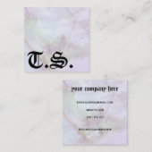 黒伝統的文字 スクエア名刺 (正面/裏面)